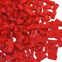 Miyuki Half Tila Beads 2.3 x 5mm 7.8GM Opaque Red