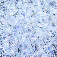 Miyuki Quarter Tila Beads 2-Hole 5x1.5mm Crystal AB 7.2GM