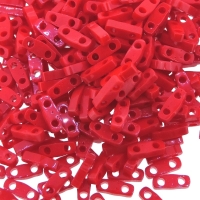 Miyuki Quarter Tila Beads 2-Hole 5x1.5mm Opaque Red 7.2GM