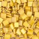 Miyuki Tila Beads 5mm 2-hole Square Matte Yellow Mustard 7.2GM