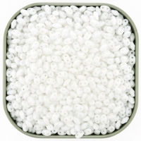 Czech MiniDuo Two-hole Beads 4x2mm Chalk White 8g
