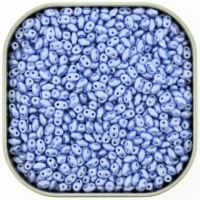 Czech MiniDuo Two-hole Beads 4x2mm Pastel Light Sapphire 8GM