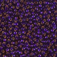 Miyuki Round Seed Beads Size 11/0 Silver Lined Dark Purple 24GM
