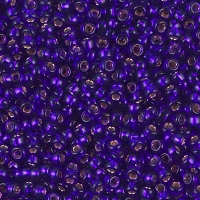 Miyuki Round Seed Beads Size 11/0 Silver Lined Dark Violet 24GM