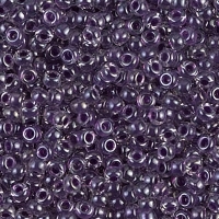 Miyuki Round Seed Beads Size 11/0 Grape Lined Crystal 24GM