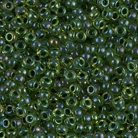 Miyuki Round Seed Beads Size 11/0 Olive Lined Chartreuse 24GM