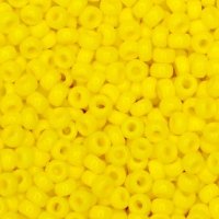 Miyuki Round Seed Beads Size 11/0 Opaque Yellow 23GM