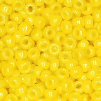 Miyuki Round Seed Beads Size 11/0 Opaque Yellow Luster 24GM