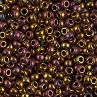 Miyuki Round Seed Beads Size 11/0 Metallic Gold Iris 24GM