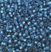 Miyuki Round Seed Beads Size 11/0 Dark Sky Blue SL Alabaster 24G