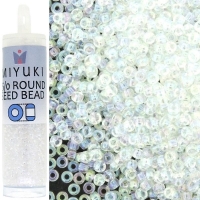 Miyuki Round Seed Beads 15/0 Crystal AB 8.2GM