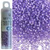 Miyuki Round Seed Beads 15/0 Silver Lined Lilac Alabaster 8.2GM