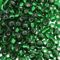 Miyuki Round Seed Beads 6/0 Silver Lined Green 20GM