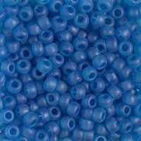 Miyuki Round Seed Beads 6/0 Dyed Semi Frosted Aqua 20GM