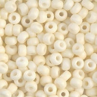 Miyuki Round Seed Beads 6/0 Matte Opaque Cream 20GM