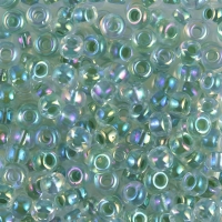 Miyuki Round Seed Beads 6/0 Lime Lined Crystal AB 20GM