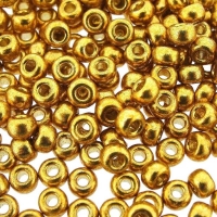Miyuki Round Seed Beads 6/0 DURACOAT Galvanized Gold 20GM