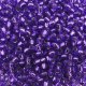 Miyuki Round Seed Beads Size 8/0 Silver Lined Purple 22GM