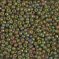 Miyuki Round Seed Beads Size 8/0 Opaque Golden Olive Luster