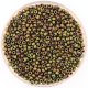 Miyuki Round Seed Beads Size 8/0 Matte Mettalic Khaki Iris 22GM
