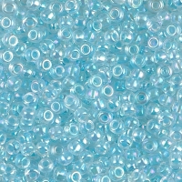 Miyuki Round Seed Beads Size 8/0 Glazier Blue Lnd Crystal AB 22G