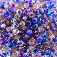 Miyuki Round Seed Beads Size 8/0 Lilacs Mix 22GM