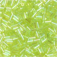 Miyuki Bugle Beads Size #1, 3mm 19.5GM Chartreuse AB