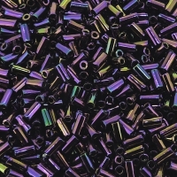 Miyuki Bugle Beads Size #1, 3mm 19.5GM Purple iris