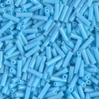 Miyuki Bugle Beads Size #2, 6mm, 17GM Opaque Turquoise Blue