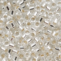 DB041 Miyuki Delica Seed Beads 11/0 Silver Lined Crystal 7.2GM