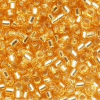 DB042 Miyuki Delica Seed Beads 11/0 Silver Lined Gold 7.2GM