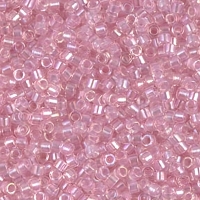 DB1673 Miyuki Delica Beads Size 11/0 Pearl Lined Pink AB 7.2GM