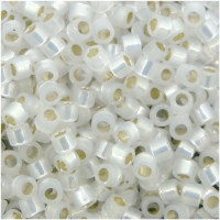 DB221 Miyuki Delica Seed Beads 11/0 Gilt Lined White Opal 7GM
