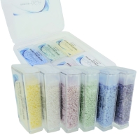 6 Colors, 60GM - Miyuki Delica Beads Size 11/0 - Soft Pastels