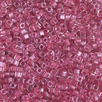 Miyuki Square Seed Beads 1.8mm, ICL Rose / Crystal 8.2GM