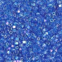 Miyuki Square Seed Beads 1.8mm, Sapphire Blue AB 8.2GM