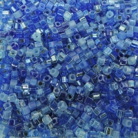 Miyuki Square Seed Beads 1.8mm, 50GM Blueberry Mix