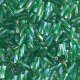Miyuki Twisted Bugle Beads 6mm 17.5GM Green AB
