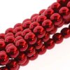 Czech Glass Pearls Round 4mm 120pcs/str Christmas Red