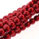 Czech Glass Pearls Round 6mm 75pcs/str Christmas Red