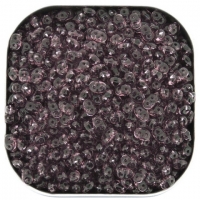 Czech SuperDuo Two-hole Beads 5.5x2.5mm Amethyst 22.5GM