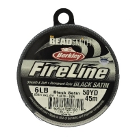 Fireline Beading Thread 6LB Satin Black .006" dia. 50 Yards