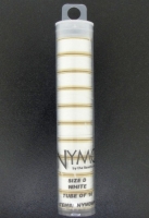 NYMO Beading Thread 64-yard Size D White. Tube of 10 bobbins