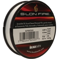 S-LON FIRE Beading Thread 8LB Crystal 0.007 IN/.18mm DIA 50 Yard