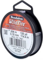 Beadalon Wildfire Beading Thread .006 Inch - 125 Yd Black