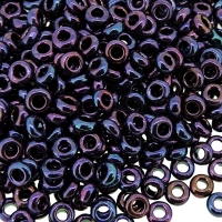 Demi Round Seed Beads Size 6/0 8.2GM Higher Metallic Navy Iris