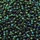 Seed Beads Round Size 11/0 28GM Silver Lined Green Emerald RB