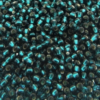 Seed Beads Round Size 11/0 28GM Silver Lined Blue Zircon