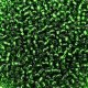 Seed Beads Round Size 11/0 28GM Silver Lined Grass Green