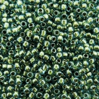 Seed Beads Round Size 11/0 28GM IC LS Aqua/Gold Lined
